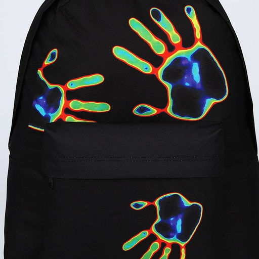 Рюкзак текстильный Отпечаток, с карманом, цвет чёрный - Nazamok фото 4