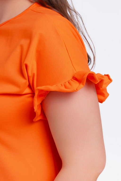 Платье женское из кулирки Чейси 2 оранжевый - Амадэль фото 25