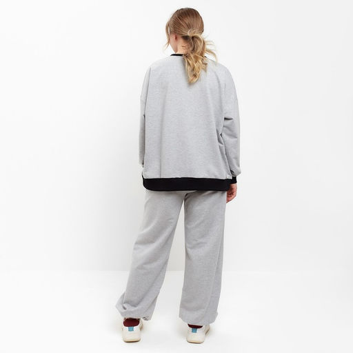 Костюм женский (свитшот, брюки) MINAKU: Casual Collection, размер 50, серый