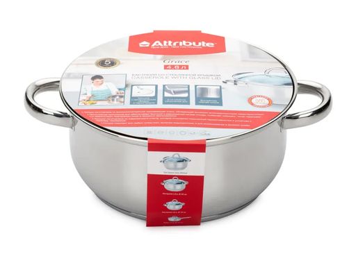 Кастрюля с крышкой GRACE 24х11.5см 4.8л - Attribute фото 5