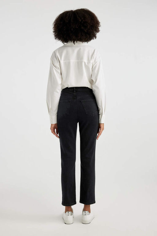 Джинсовые брюки прямого кроя длиной до щиколотки с высокой талией Mary - Defacto фото 6