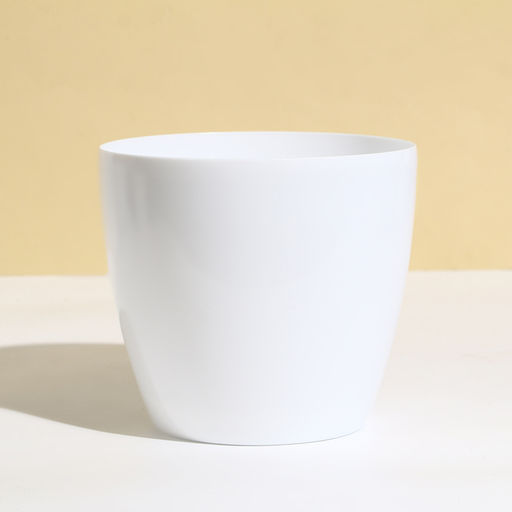 Цена за 2 шт. Кашпо для цветов, d=17 см, 2.7 л, пластик, белое