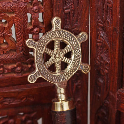 Ложка для обуви «Штурвал», 37×7.5×2.5 см, латунь