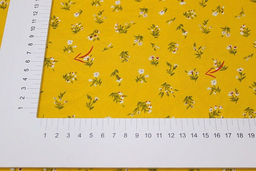 Плательная вискоза Весенние букетики цв.светлый шафран, СОРТ2, ш.1.45м, вискоза-100%, 135гр/м.кв - Купава фото 12