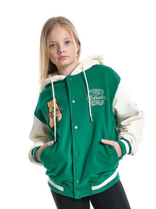 Толстовка с капюшоном с принтом 33-7647 красный - Mini maxi фото 35