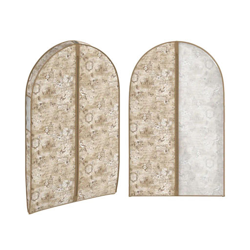 VAL VN-CWV-S100 Набор чехлов для одежды, 2шт., 1 шт.- объемный; 1шт.- с прозрачной вставкой, VINTAGE, шт