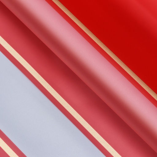 Плёнка для цветов, красный с золотым, 58 см×10 м