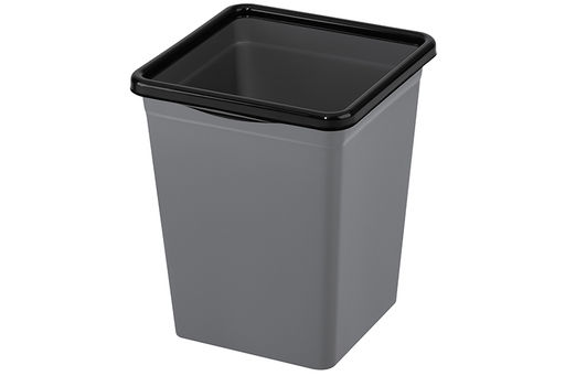 Ведро для мусора с фиксатором 8,5 л 23*22,5*26,5 см квадратное серый/черный (940818) - Elan gallery фото 3