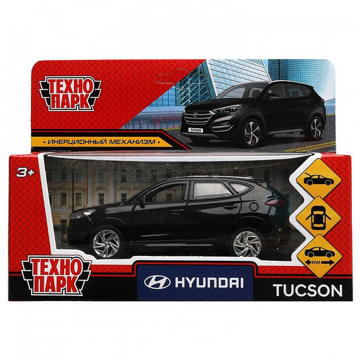 . Модель "Hyundai Tucson" металл 12 см, двери, багаж., инер, черный, арт.TUCSON-12-BK