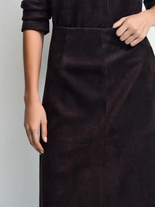 Юбка миди из искусственной замши / Zarina