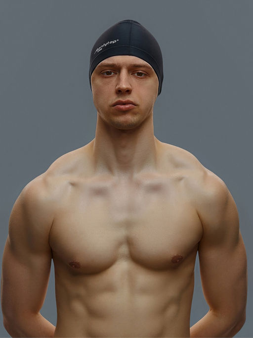 Шапочка для плавания взрослая ONLYTOP Swim, непромокаемая, тканевая, обхват 54-60 см, цвет чёрный