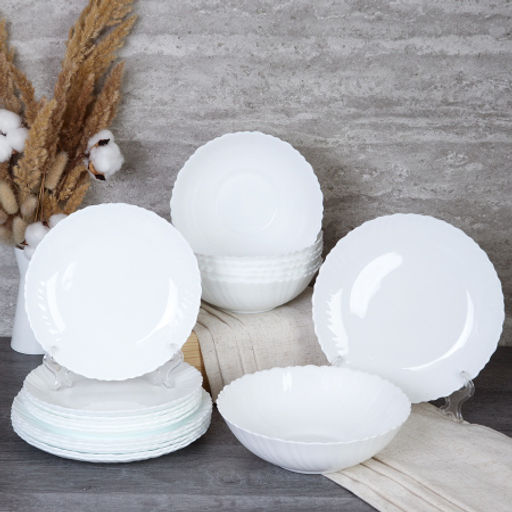 Цена за 1 шт. Столовый набор 19 предметов Классика / GRAY-19/758578 (WHITE) /уп 2/ - Галеонтрейд фото 2