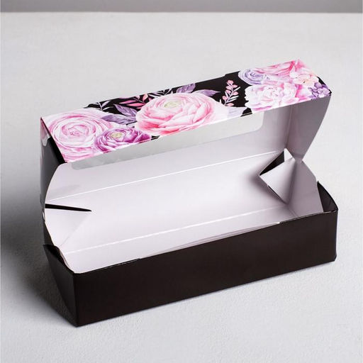 Цена за 5 шт. Кондитерская упаковка, коробка с ламинацией «With Love», 17 х 7 х 4 см