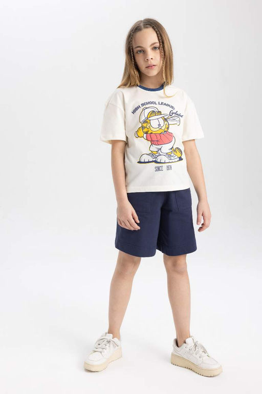 Шорты с принтом для девочек - Defacto фото 3