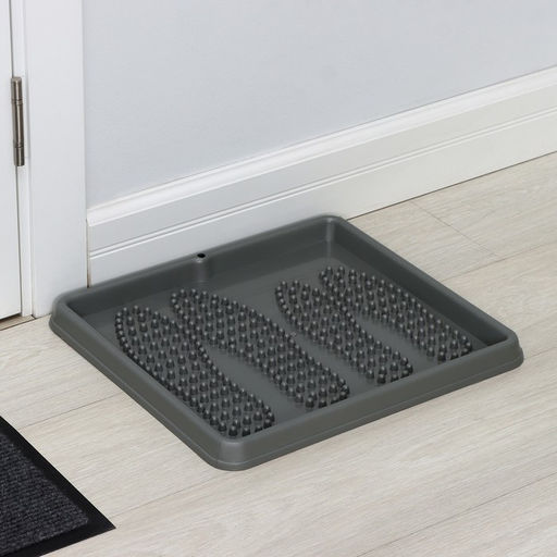 Лоток для обуви малый Darel plastic, 43.5×39 см, пластик, серый