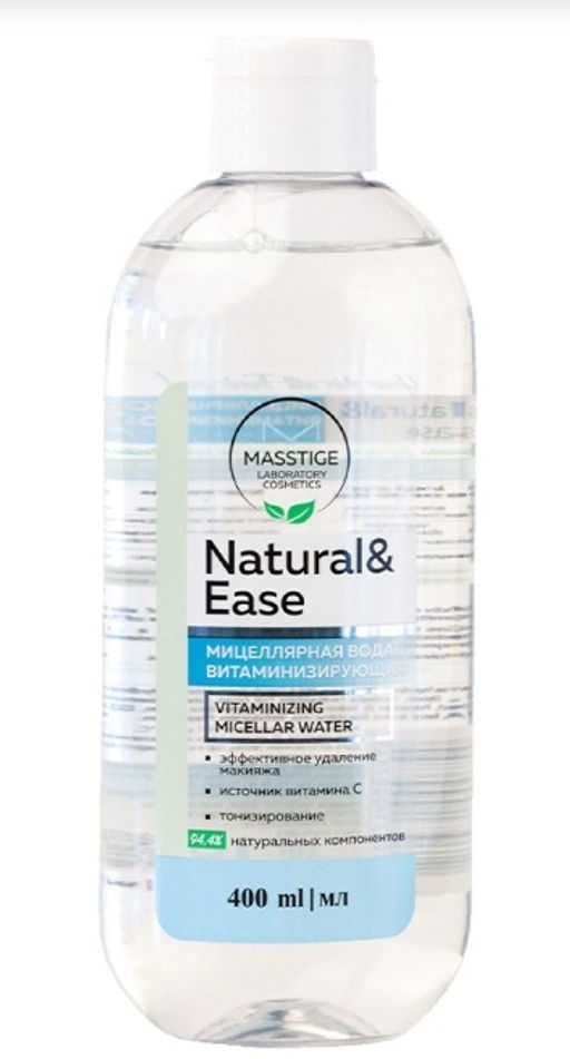 Masstige NATURAL&EASE Вода Мицеллярная витаминизирующая д/удал. макияжа 400мл