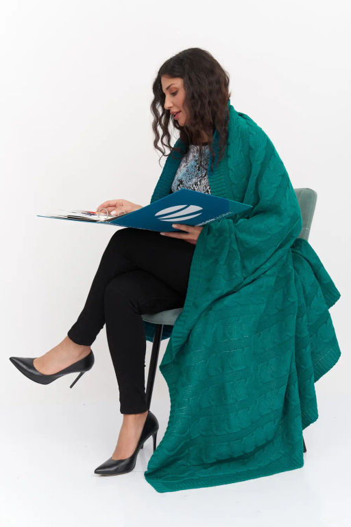 ЗЛАТА Плед 35969/изумруд