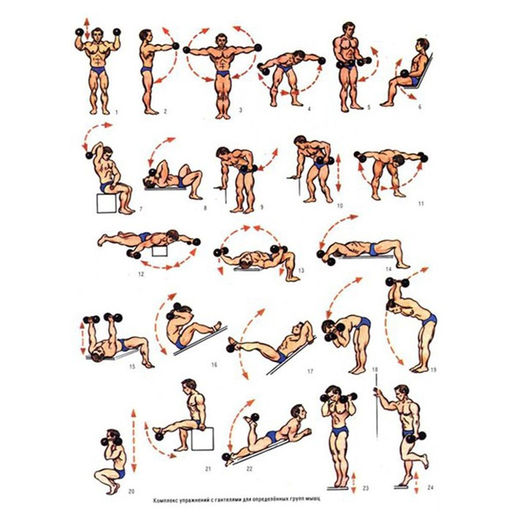 Набор гантелей сборных 10 кг: 5 кг х 2 шт. - Simaland фото 2