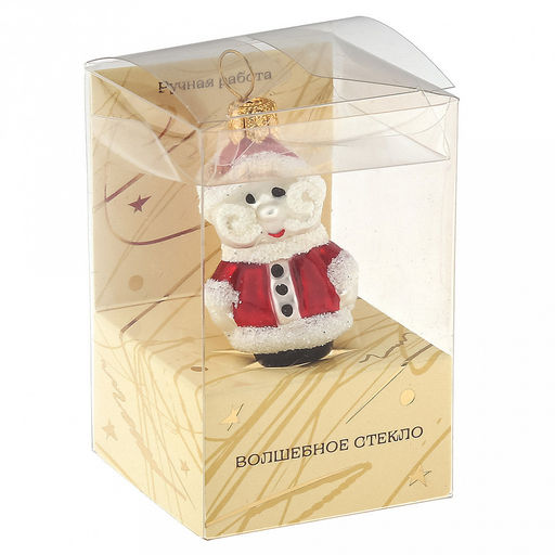 Елочная игрушка фигурка стеклянная Санта мини h6см, ручная художественная роспись, подарочная упаковка (Россия) - Домашняя мода фото 6