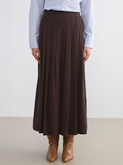 Beli Lastikli Pileli Etek