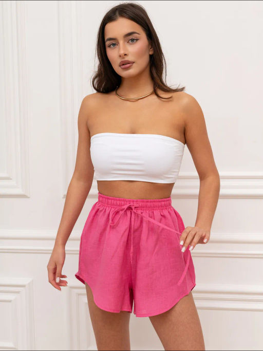 Шорты женские Лён-1 Белый - Modamica фото 16