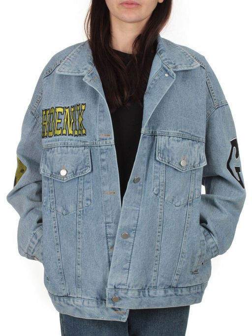 5803 LT. BLUE Куртка джинсовая женская оверсайз - Fashion фото 2