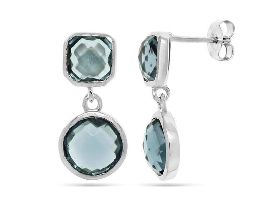 Серьги, лондон топаз кварц, Авеню