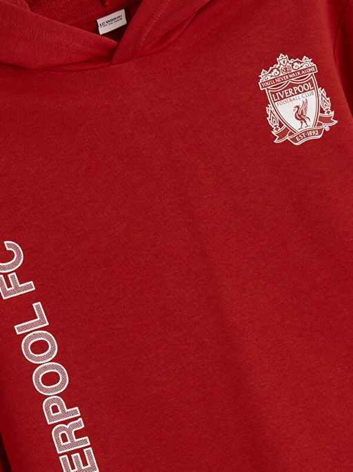 Kap??onlu Liverpool Bask?l? Erkek ?ocuk Sweatshirt