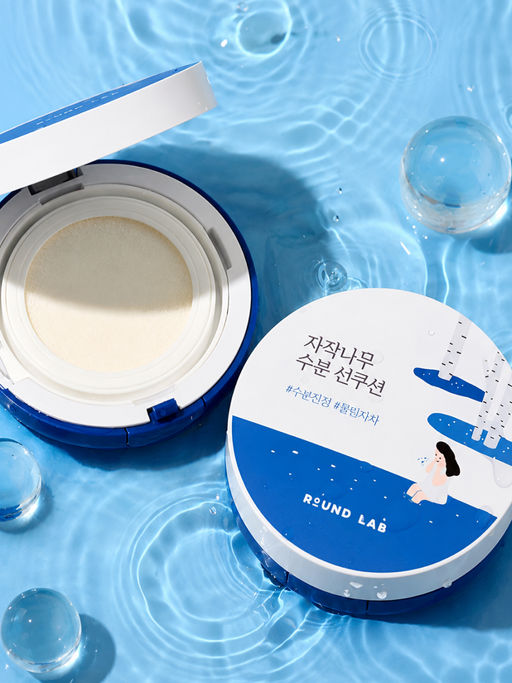 ROUND LAB Солнцезащитный крем-кушон для лица с березовым соком / Birch Juice Moisturizing Sun Cushion SPF50+ PA++++, 15 г