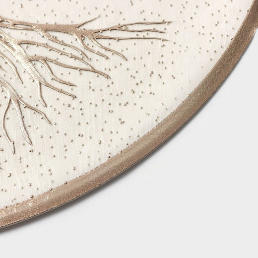 Салфетки сервировочные на стол Доляна «Древо», 2 шт., d=38 см, бежевые