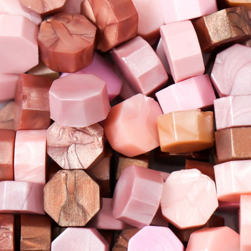 Сургуч в гранулах в коробочке «Восьмигранник», розовый вечер, 30 г, 2.4×5.5×7 см