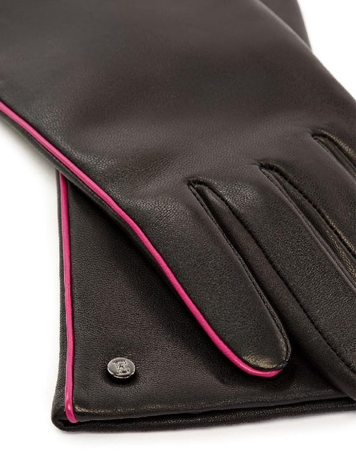 Перчатки женские ш+каш. IS01080 black/fuchsia - Eleganzza фото 3