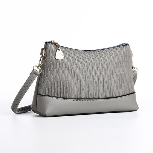 Сумка кросс-боди на молнии, цвет серый - Simaland фото 3