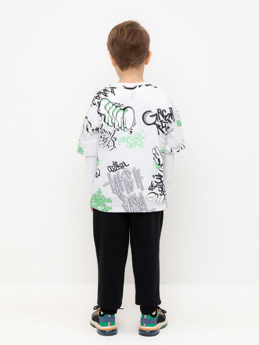 КР 400583/черный брюки для мал