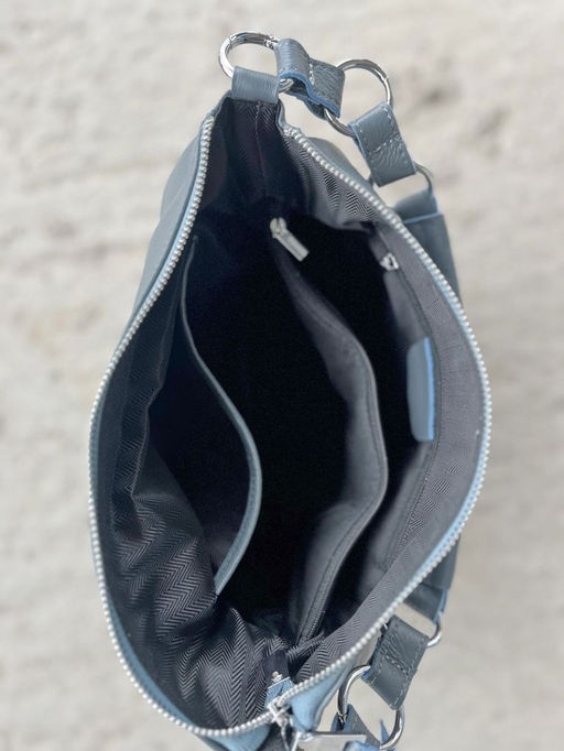 Женская кожаная сумка хобо 8919-9 Блу - Sergio valentini фото 5