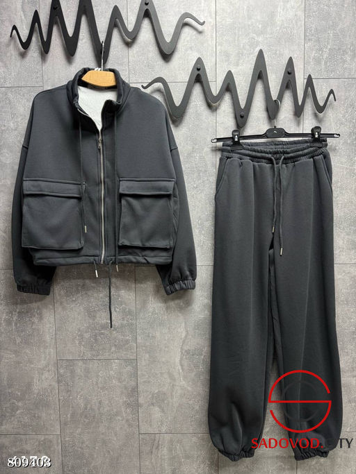 Костюм двойка: олимпийка на молнии свободного кроя и брюки на резинке. - Bruno фото 3