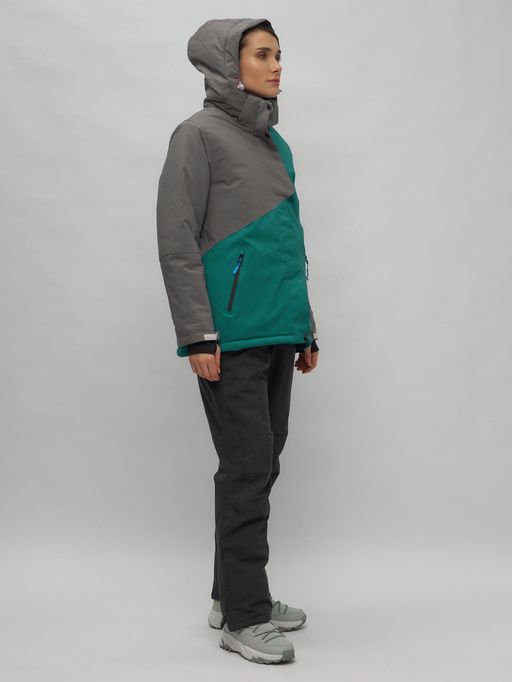 Горнолыжный костюм женский большого размера темно-зеленого цвета 02278TZ - Chunmai фото 9