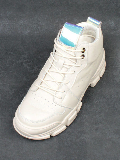 01-REN8-CAX-4-1 BEIGE Ботинки демисезонные женские (натуральная кожа, байка) - Фабричный китай фото 5