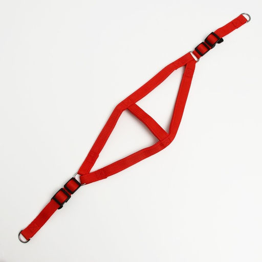 Шлейка Комфорт комбинированная, 2,5 см, ОШ 55-70 см, ОГ 60-73 см, красная - Пижон фото 3