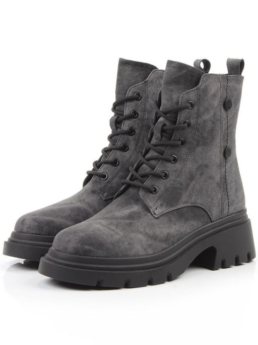 04-WD025-1M DK. GRAY Ботинки зимние женские (натуральная кожа, 100% шерсть)