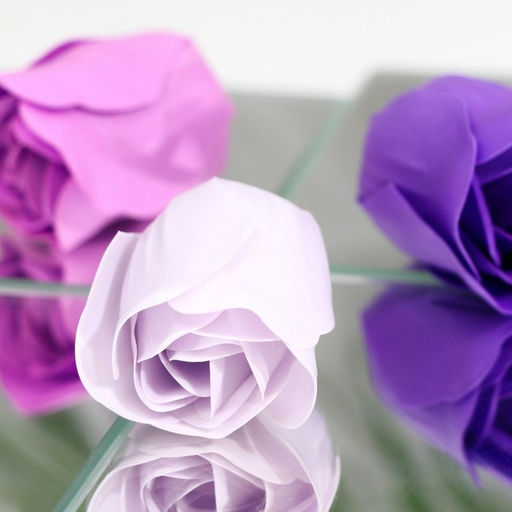 Мыльные розы, фиолетовые оттенки, набор 18 шт. - SB BEAUTY фото 3