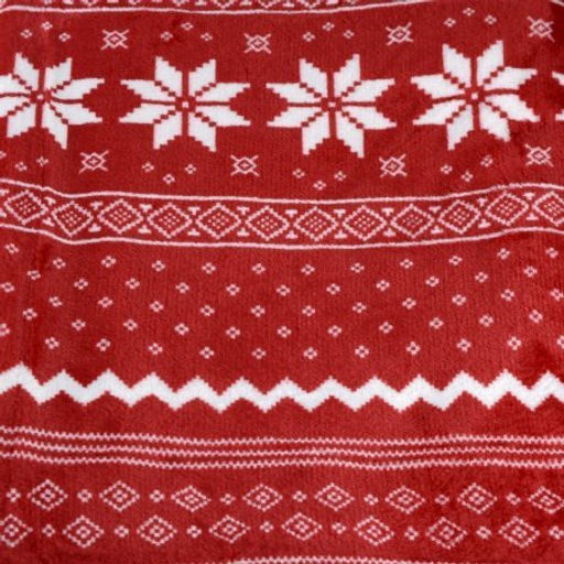 Плед флисовый 150х200 см Красный с белыми снежинками / GP611-4 /уп 100/ 696142 - ГалеонТрейд фото 4