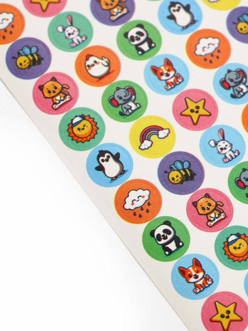 Цена за 3 шт. Наклейки детские оценки «Животные», 7×16 см, 10 листов