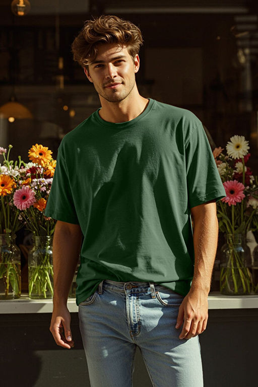 Haki Oversize/Geni_ Kesim Basic %100 Pamuk T-Shirt TMNSS22TS0318 - Trendyolmilla фото 2