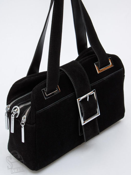 Сумка женская кожаная 0873CF black  Polina&Eiterou