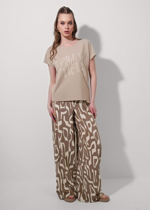 CLE Брюки жен. 256849/172ззн св.коричневый/молочный - Clever wear фото 2