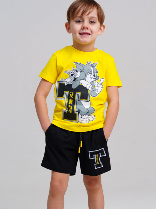 12532021 Комплект для мальчиков: фуфайка (футболка), шорты