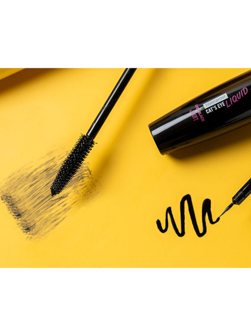 Jigott Набор для макияжа глаз: водостойкая подводка, тушь для объема ресниц / Cats Eye Mascara & Eyeliner Set, глубокий черный, 12 г + 9 г