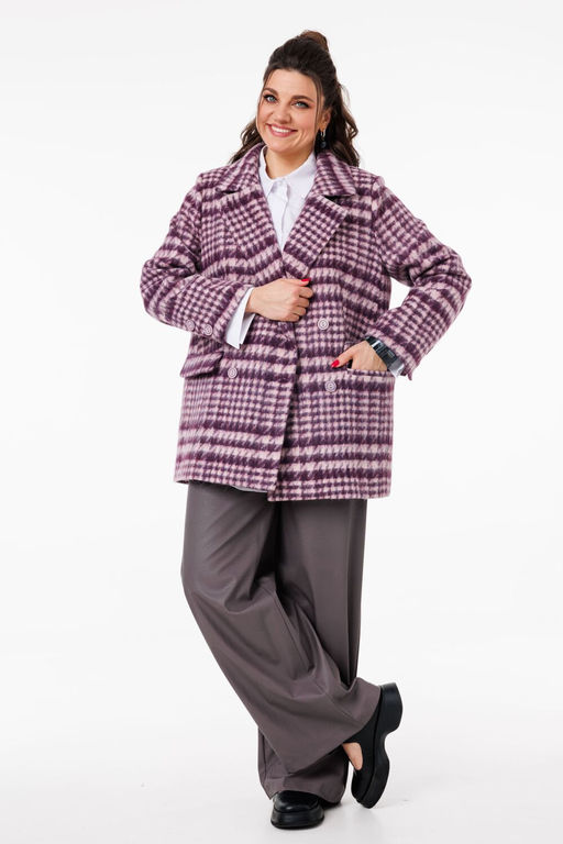 Пальто ANELLI 1525 цвет дымчатой орхидеи  фото 2