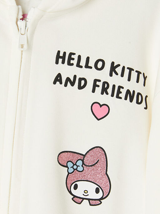 Kap??onlu Hello Kitty Bask?l? K?z ?ocuk Sweatshirt